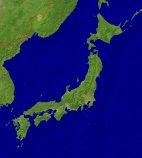 Japan Satellite + Borders 2886x3200